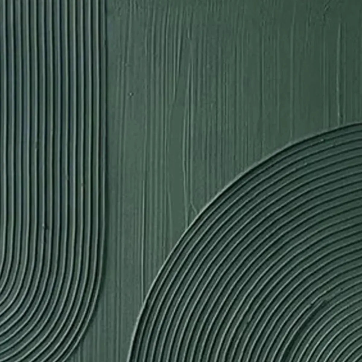 Green Wabi-Sabi Abstract Textured Oil Painting – Green Textured Arches Diptych