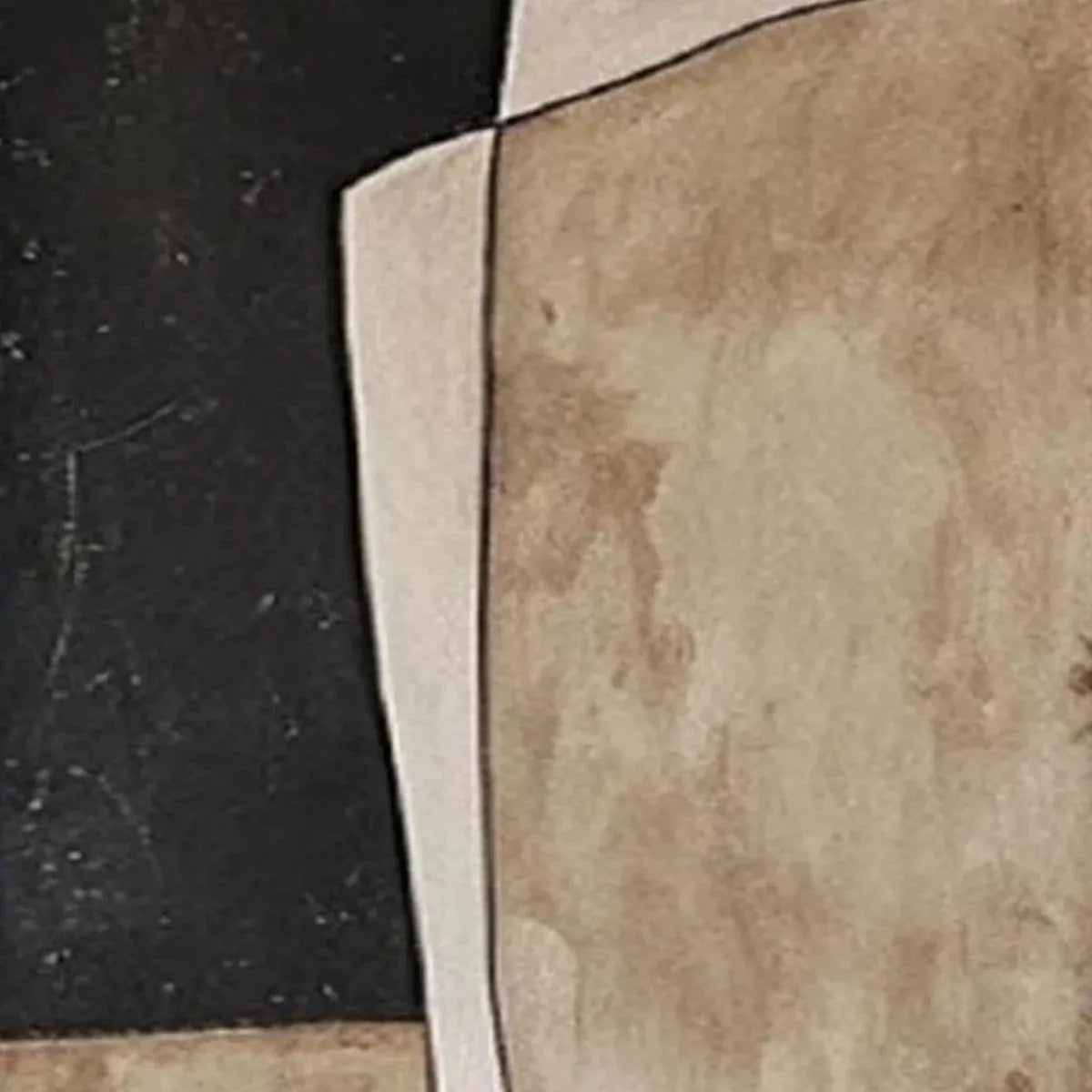 Abstract Geometric Diptych – Wabi-Sabi Geometric Oil Painting, view 3