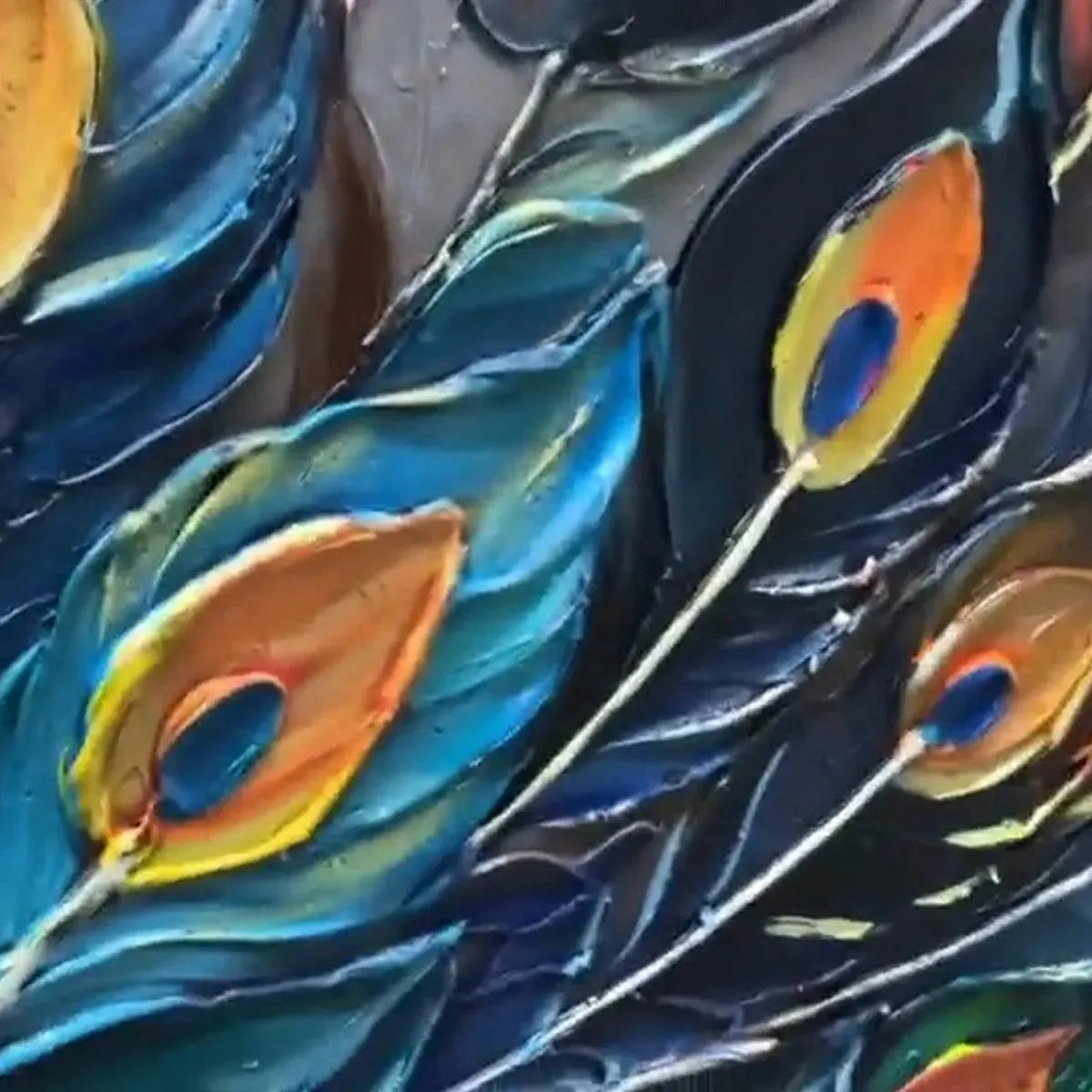 Majestic Plumage – Animal Impasto Oil Painting, view 4