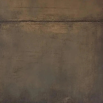 Umber Abstract Landscape – Wabi-Sabi Landscape Oil Painting, view 4