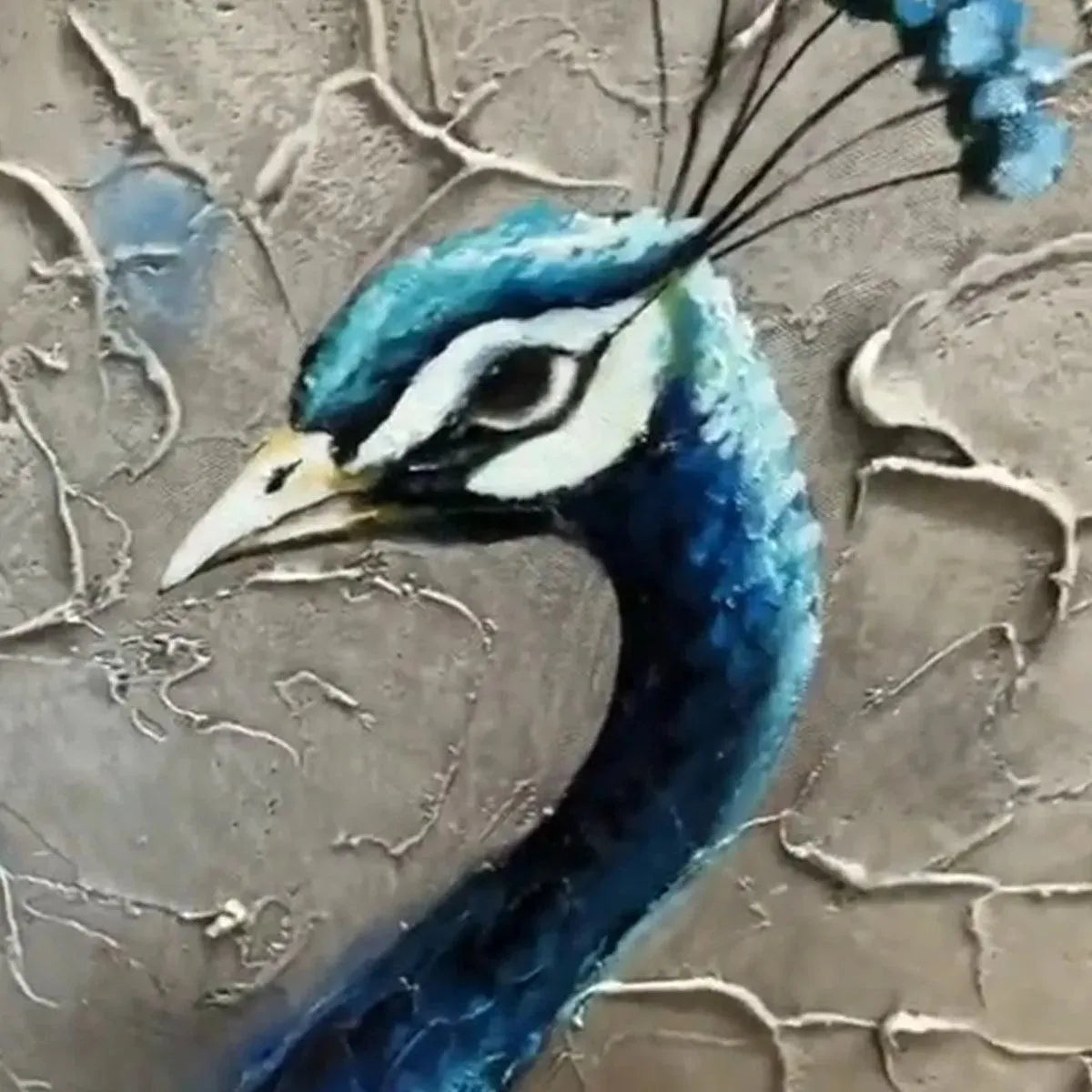 Animal Impasto Oil Painting – Majestic Plumage