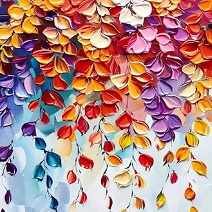 Floral Impasto Painting – Cascading Color
