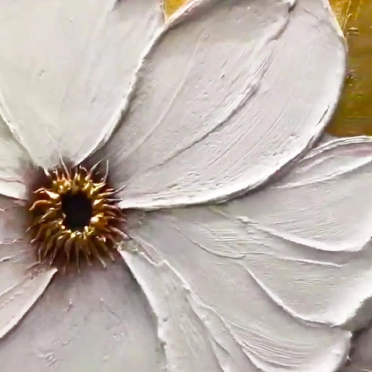 Golden Whispers – Floral Impasto Painting, view 4