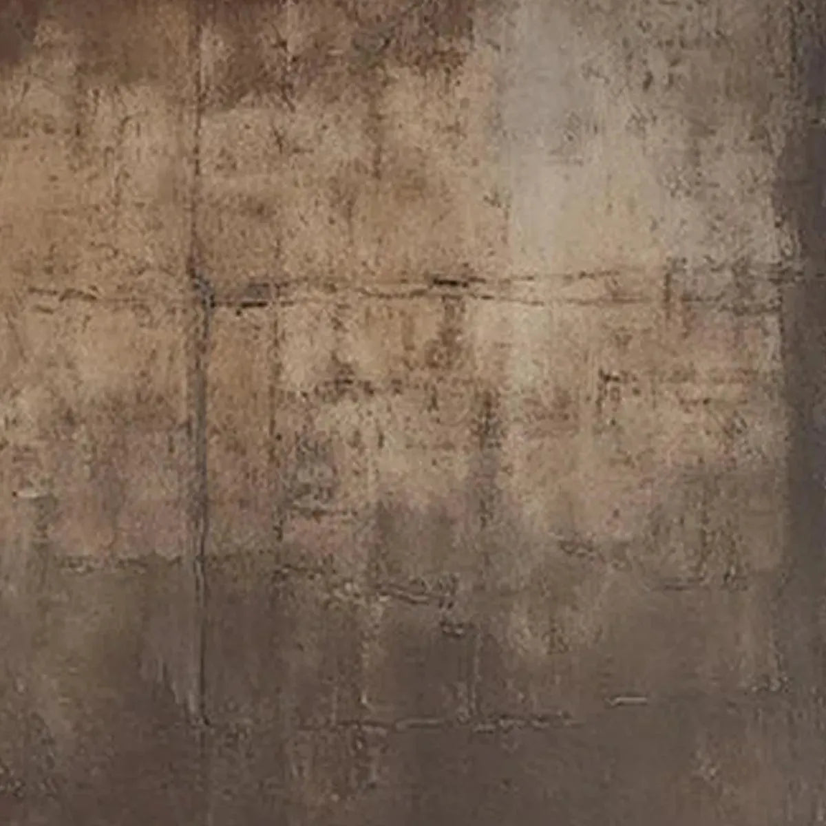 Brown Wabi-Sabi Abstract Textured Oil Painting – Dark Brown Textured Abstract