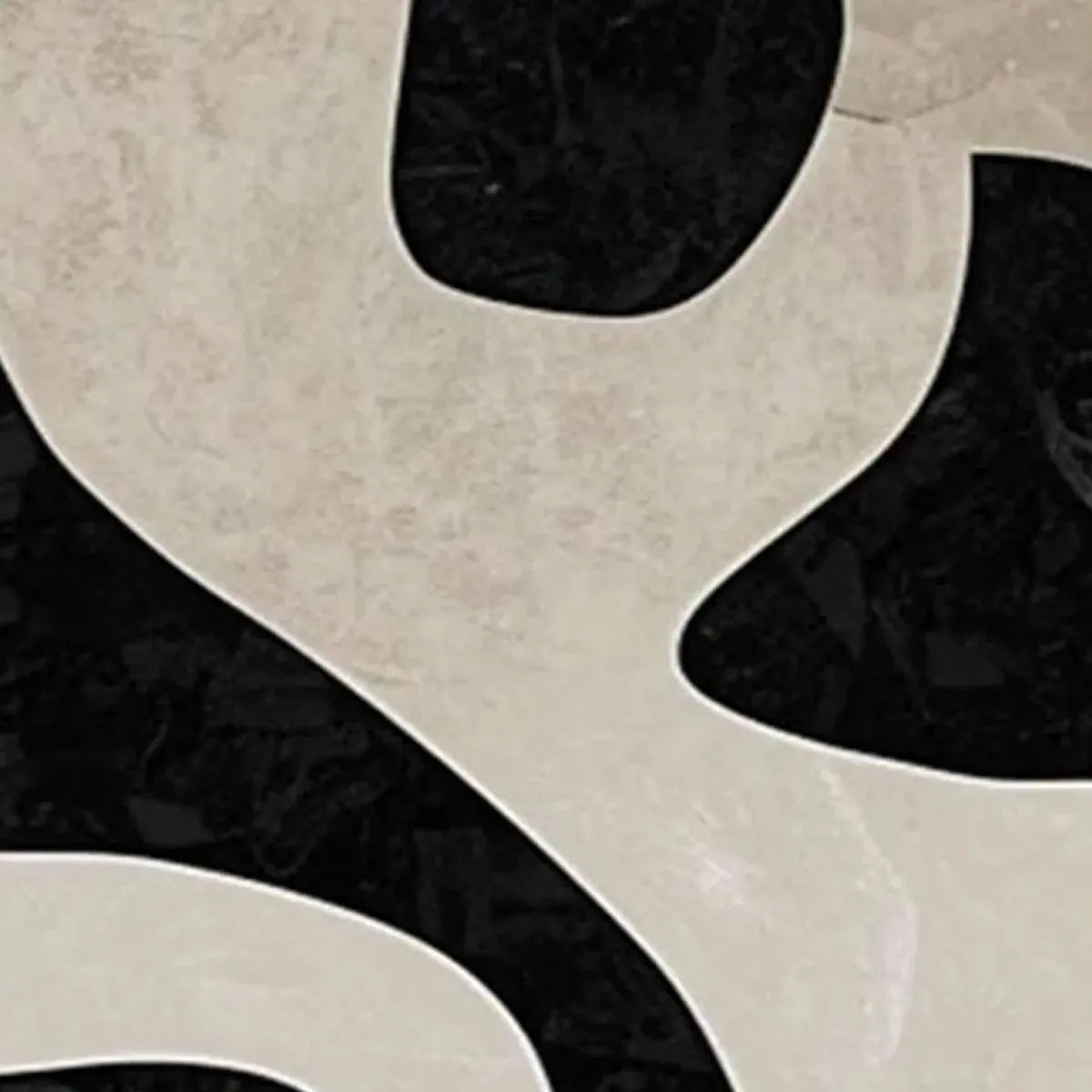 Black & Beige Abstract Diptych – Wabi-Sabi Abstract Oil Painting, view 3