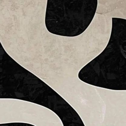 Black & Beige Abstract Diptych – Wabi-Sabi Abstract Oil Painting, view 3