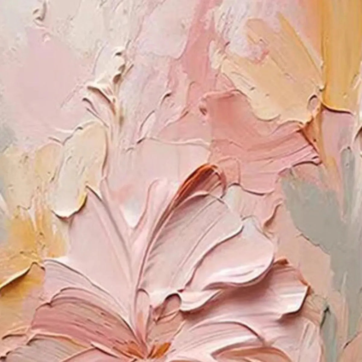 Blushing Blooms – Floral Impasto Painting, view 3