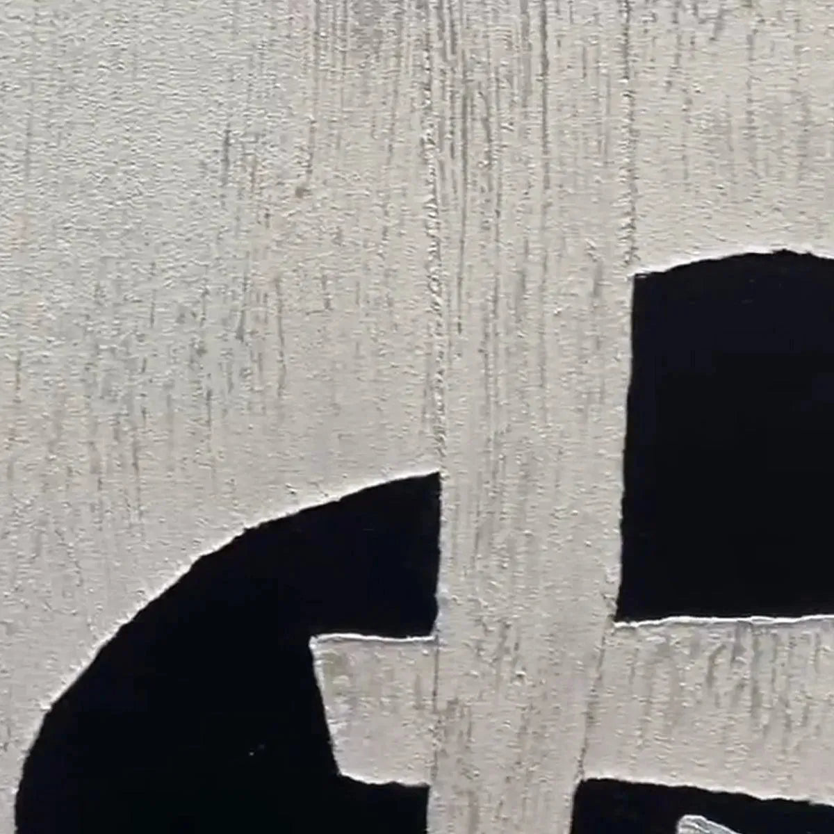 Black And White Abstract – Wabi-Sabi Black and White Abstract Oil Painting, view 5