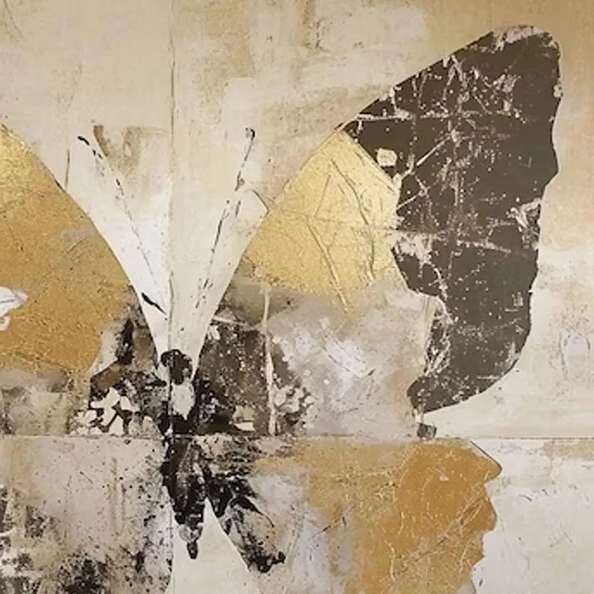 Golden Monarch – Butterfly Textured Oil Painting, view 3
