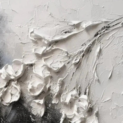 White Floral Impasto – Floral Impasto Painting, view 3