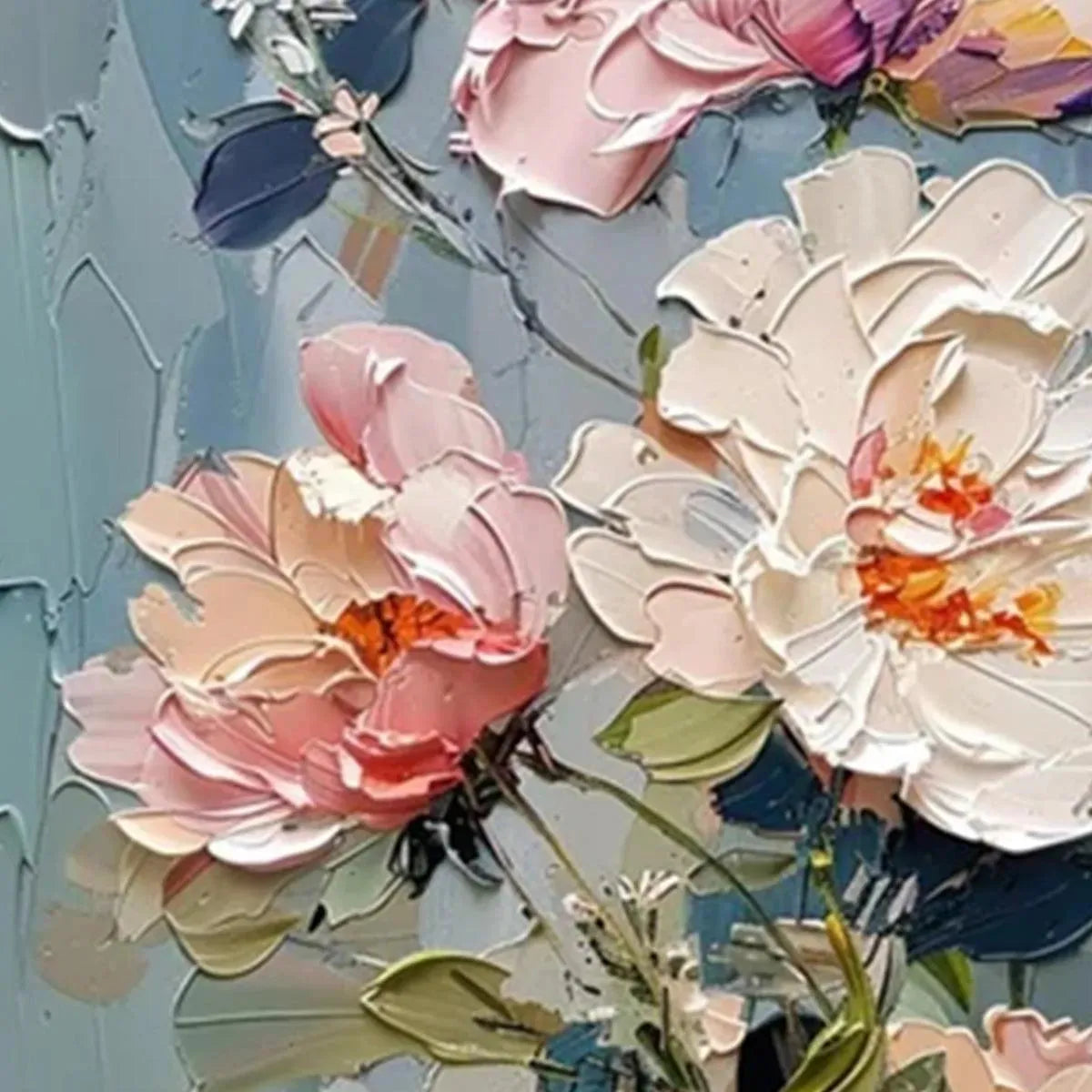 Peony Impasto Painting – Pastel Peonies