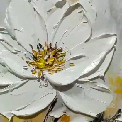 White Blossom – Floral Impasto Painting, view 3