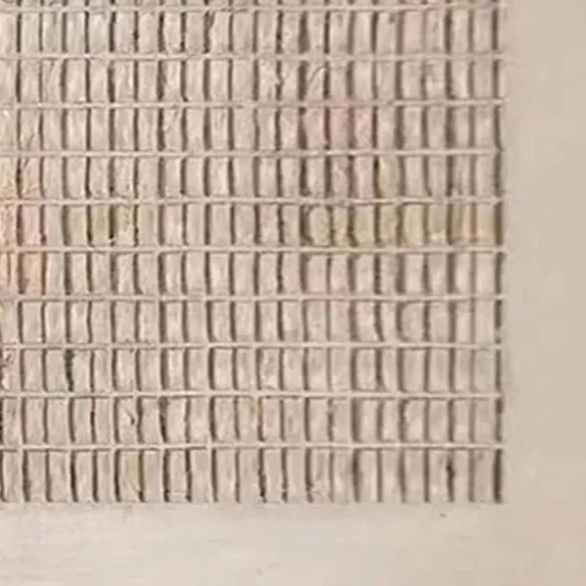 Beige Wabi-Sabi Geometric Textured Oil Painting – Beige Grid