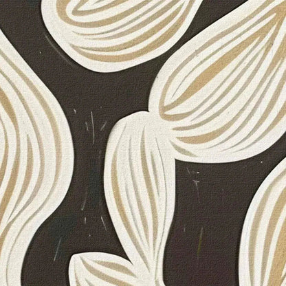 Gold and Black Floral Painting – Golden Floral Panoramic