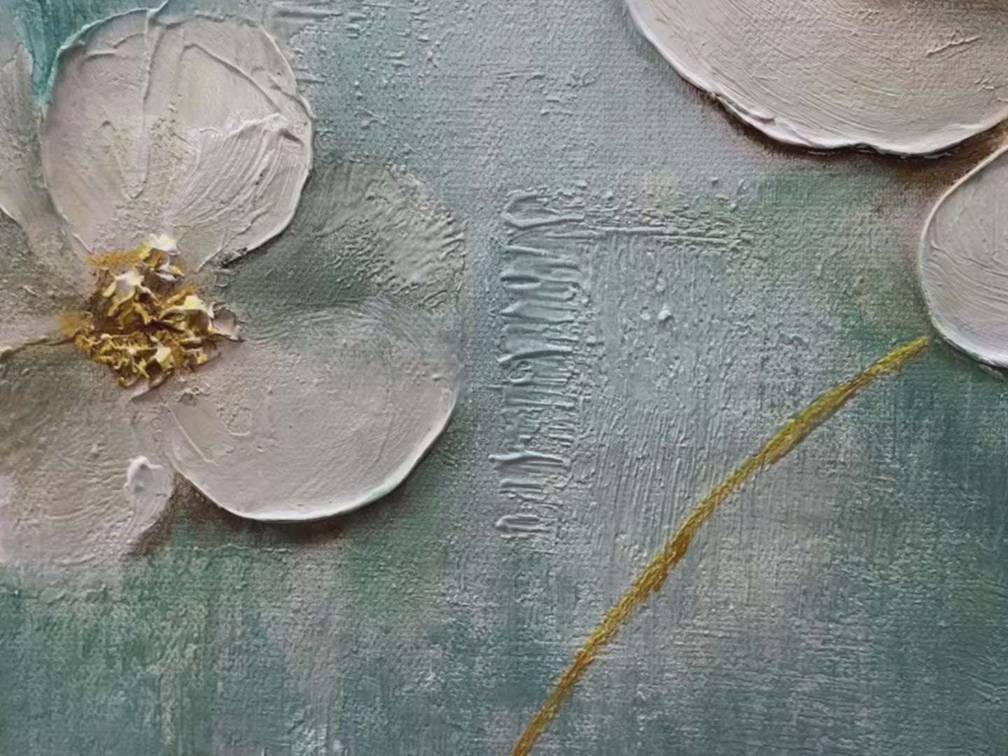 Golden Garden – Impressionist Floral Oil Painting, view 4