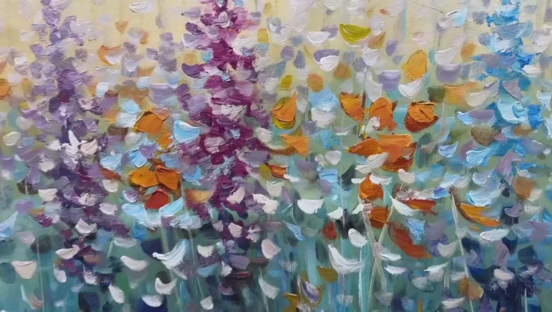 Wild Meadow – Wildflower Impasto Painting, view 4
