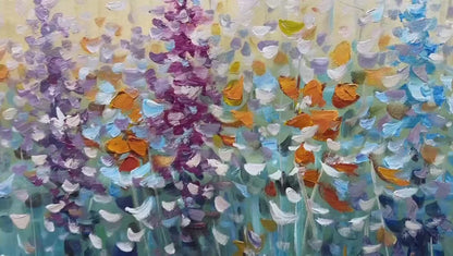 Wild Meadow – Wildflower Impasto Painting, view 4