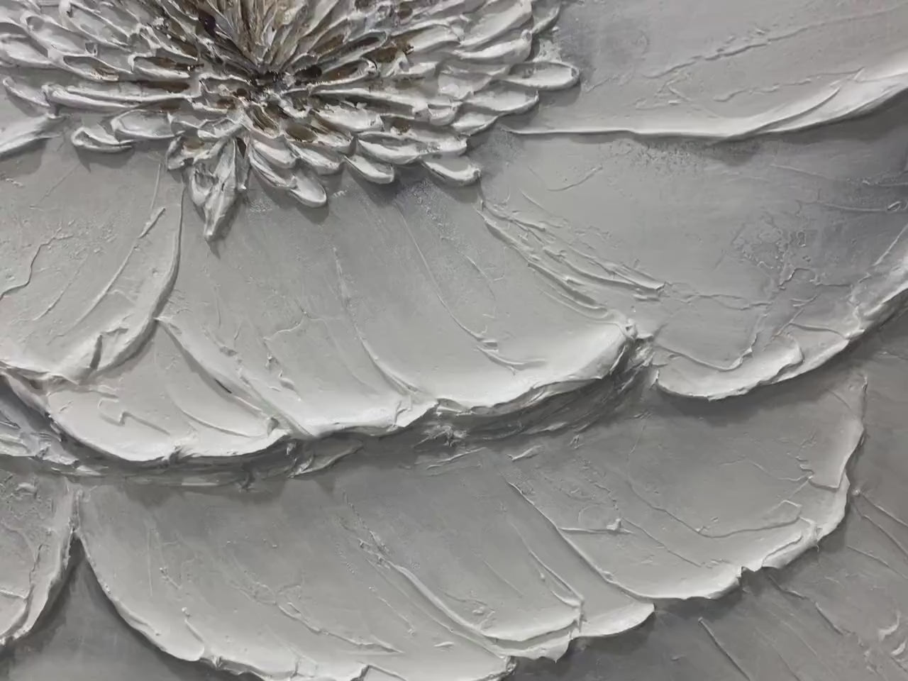 Ivory Bloom – Minimalist Floral Oil Painting, view 3