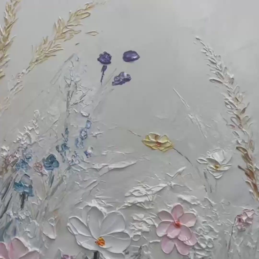 Wildflower Serenade – Wildflower Palette Knife Painting, view 3