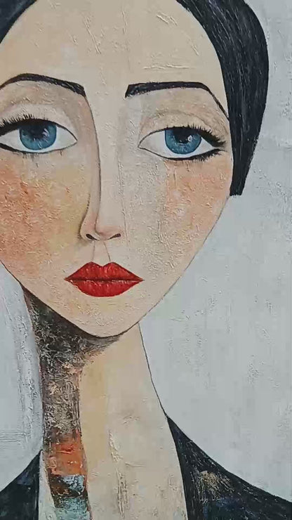 Ready to Ship – Figurative Textured Oil Painting, view 4