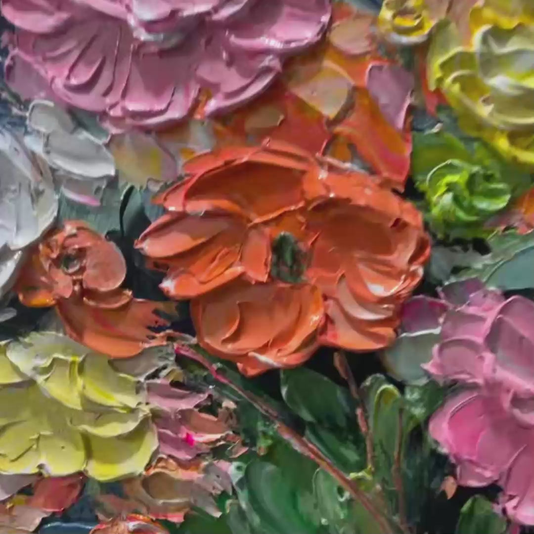 Blooming Bouquet – Bouquet Textured Oil Painting, view 3