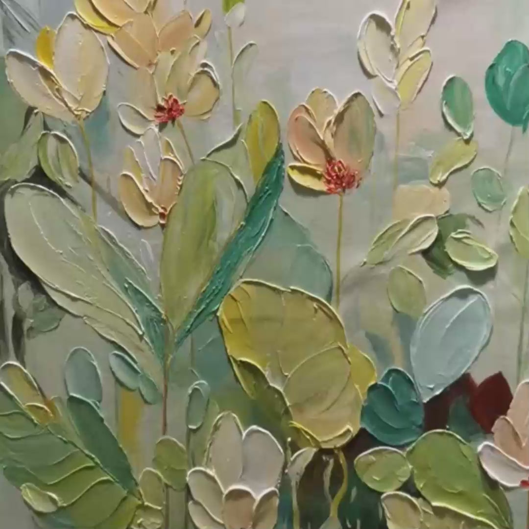 Lush Garden – Impressionist Floral Textured Painting, view 3
