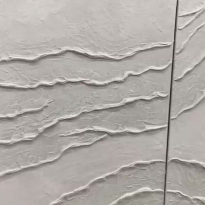 White Textured Vertical Diptych – Wabi-Sabi Abstract Oil Painting, view 3