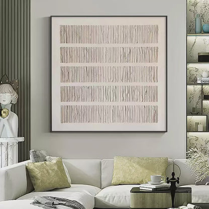 Textured Beige – Wabi-Sabi Abstract Oil Painting, view 2