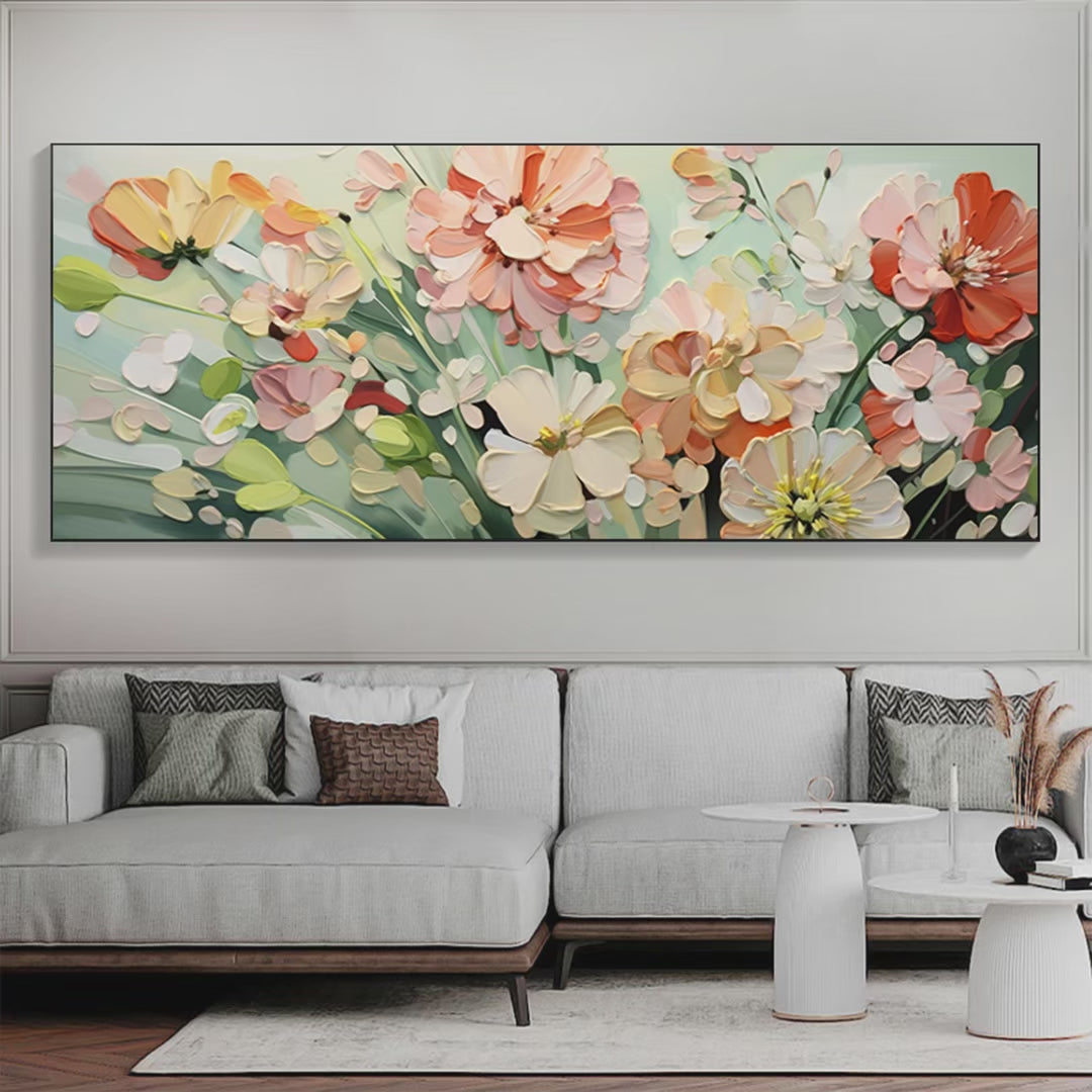 Sunkissed Garden – Floral Impasto Painting, view 4