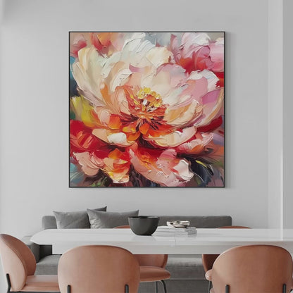Blooming Peony – Peony Impasto Painting, view 3