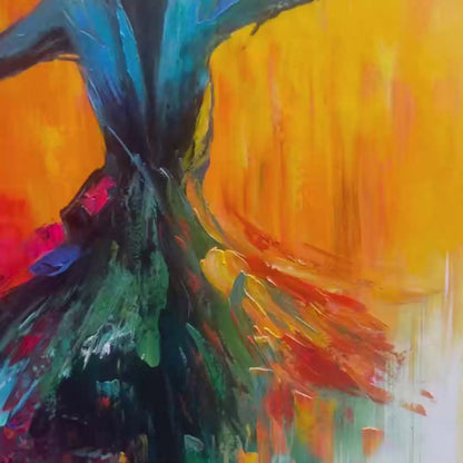 Soulflight – Dancer Impasto Oil Painting, view 3