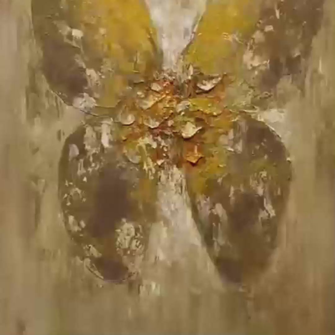 Golden Wings – Butterfly Textured Oil Painting, view 3