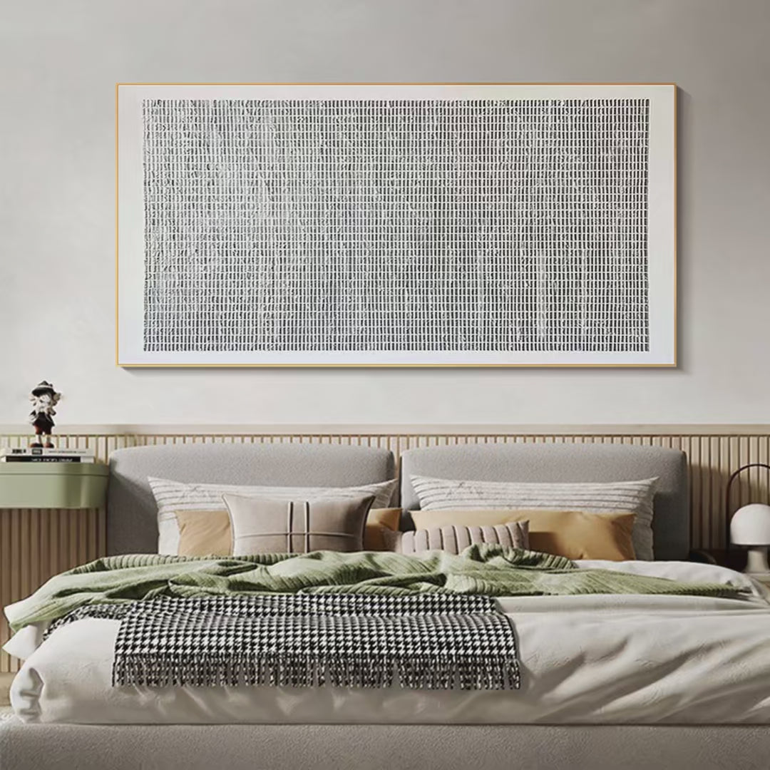 Woven Texture – Wabi-Sabi Abstract Oil Painting, view 2
