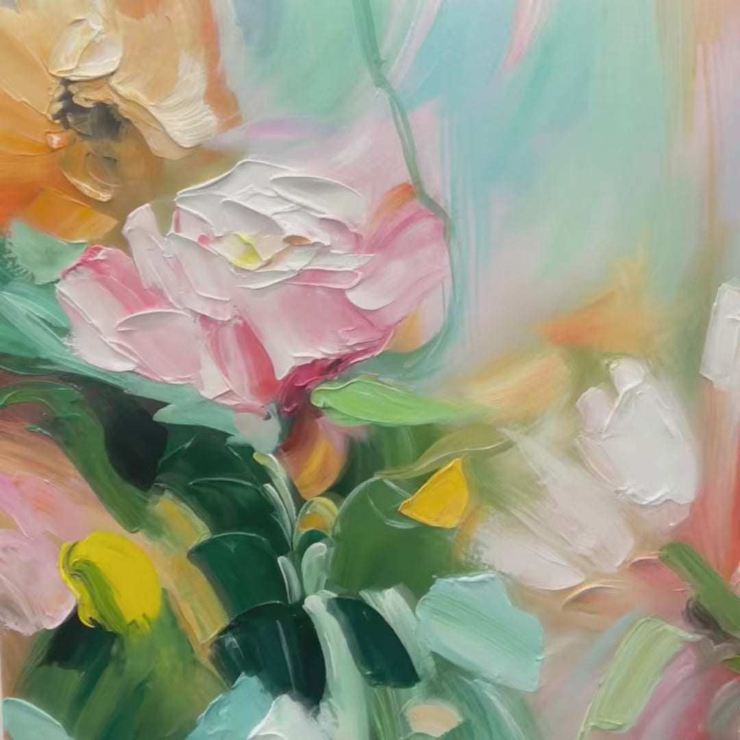 Blooming Romance – Floral Oil Painting, view 3