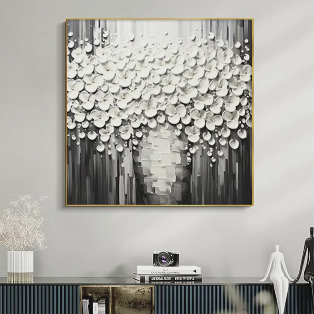 White Bouquet – Wabi-Sabi Bouquet Painting, view 4