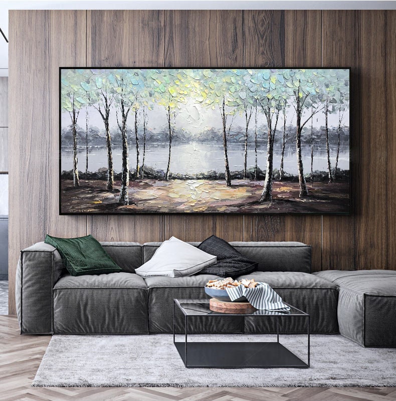 Abstract River Landscape Wall Art