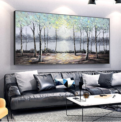 Abstract River Landscape Wall Art