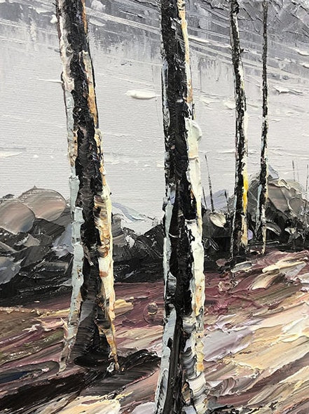 Large – River Landscape Wall Art | Abstract Oil Painting, view 5
