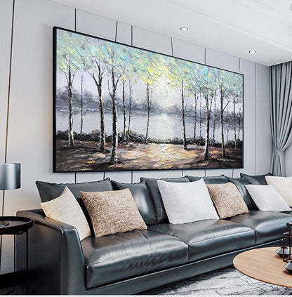 Abstract River Landscape Wall Art