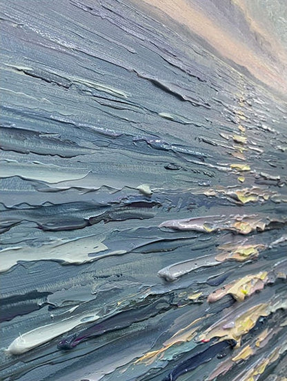 Large White Sunrise Abstract Wall Art
