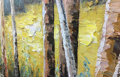 Large – Forest Tree Wall Art | Boho Oil Painting, view 3