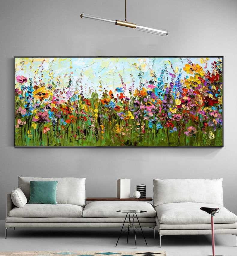 Large – Floral Wall Art | Boho Oil Painting, view 1