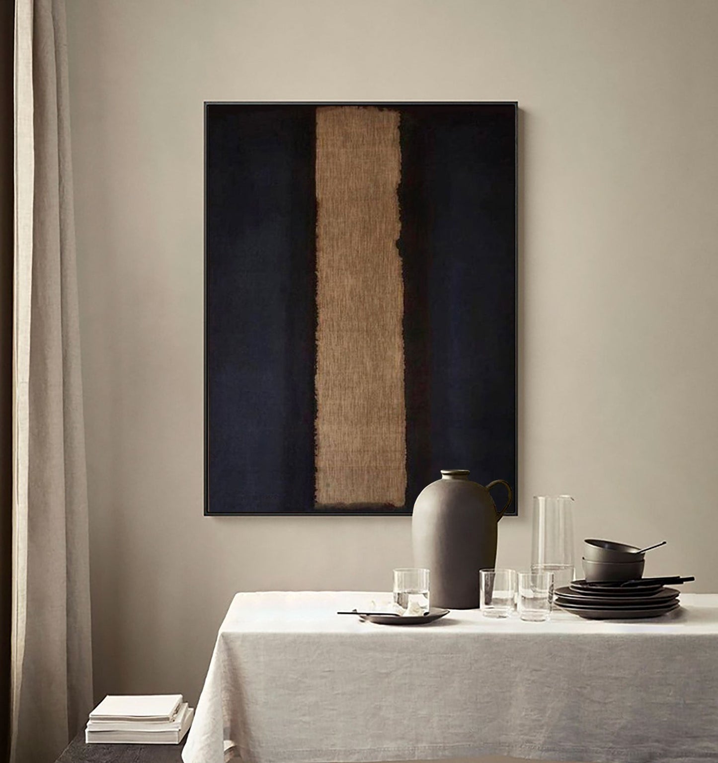 Black and Brown Abstract Textured Wall Art – Minimalist Painting – Abstract Painting