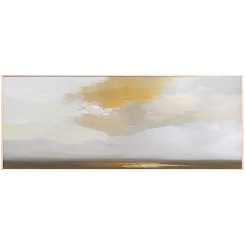 Abstract Clouds and Sky Oil Painting on Canvas, Original Sunshine Canvas Art, Large Clouds Landscape Wall Art for Living Room, Bedroom Décor