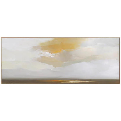 Abstract Clouds and Sky Oil Painting on Canvas, Original Sunshine Canvas Art, Large Clouds Landscape Wall Art for Living Room, Bedroom Décor