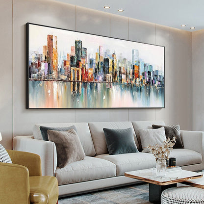 Colorful Abstract Urban Abstract City Architecture Wall Art