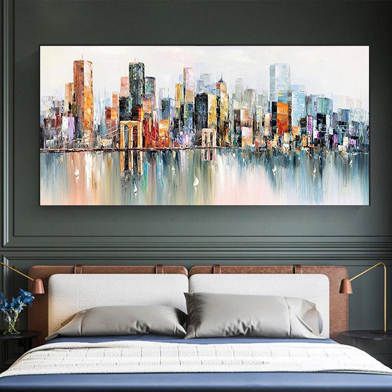 Colorful Abstract Urban Abstract City Architecture Wall Art