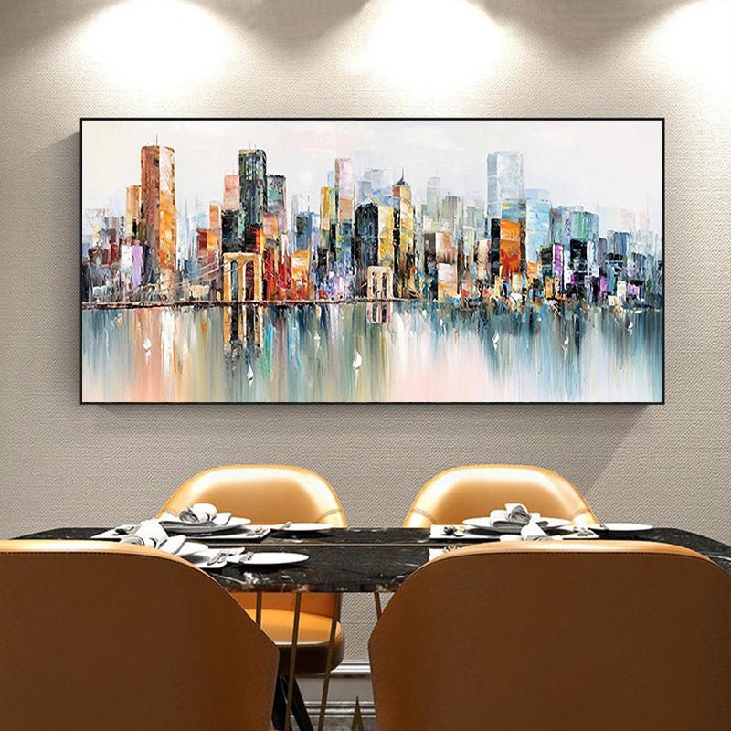 Colorful Abstract Urban Abstract City Architecture Wall Art