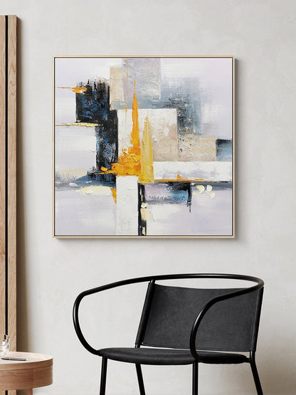 Large Abstract Oil Painting on Canvas, Original Hand-painted Canvas Wall Art, Modern Minimalist Textured Wall Art for Living Room,home Décor