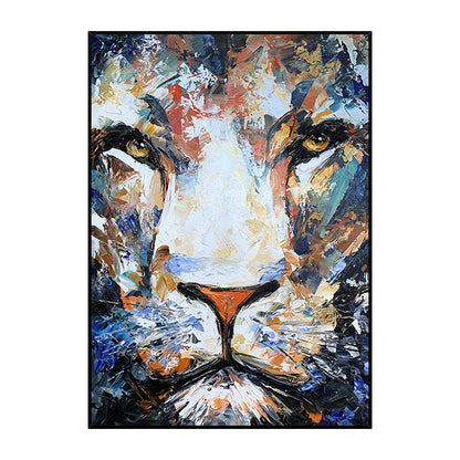 Original Lion Oil Painting on Canvas, Large Abstract Animal Canvas Wall Art, Modern Impressionist Lion Artwork for Living Room,bedroom Decor